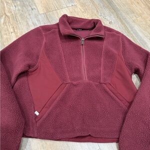 CUTS Plush Burgundy Half-Zip Pullover